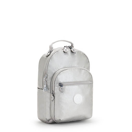 Kipling Seoul Small Metallic Tablet Backpacks Bright Metallic | CA 1611NW